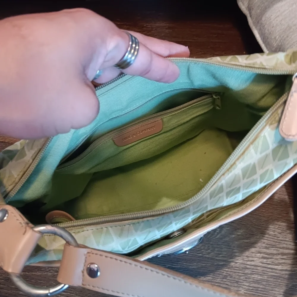 Y2k Nine Stylish Tan and Cream Women's Bag With Mine Wallet
